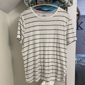 Maurices Charcoal and White Striped 24/7 Tee